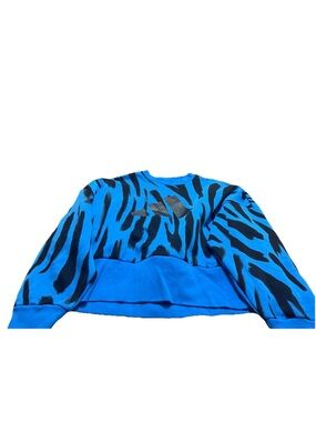 Adidas Women’s Neon Blue Cropped Top Sweatshirt! 1X